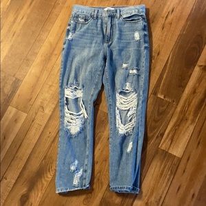 JBD CROPPED DISTRESSED JEANS